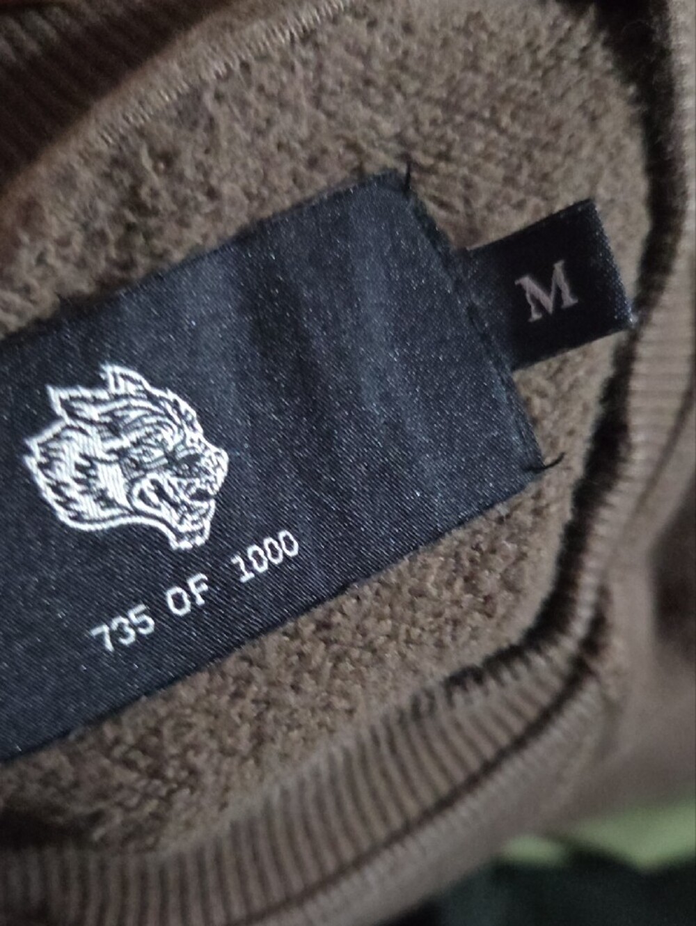Darc Sport Brown 'WOLVES' Embroidered Crewneck Sweatshirt - Picture 3 of 3